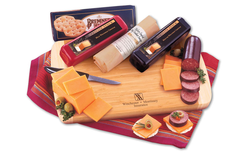 Wisconsin Variety Package with Bamboo Cutting Board